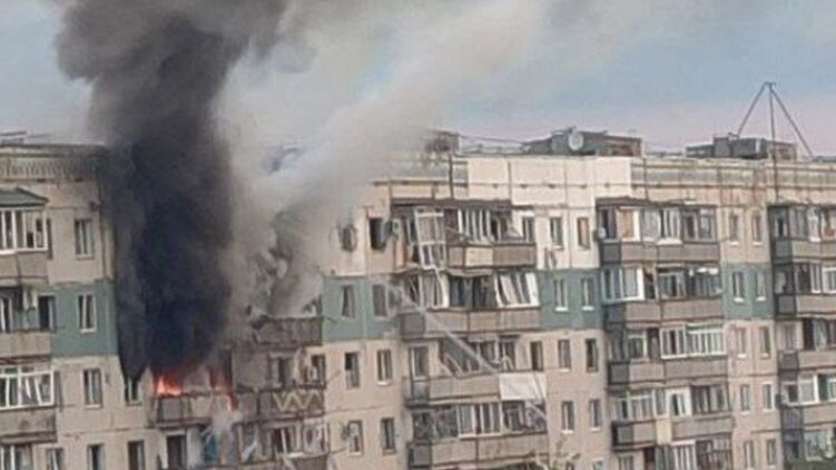 Прилет КАБа по дому в Краматорске