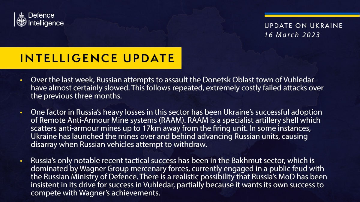 зведення британської розвідки 16 березня