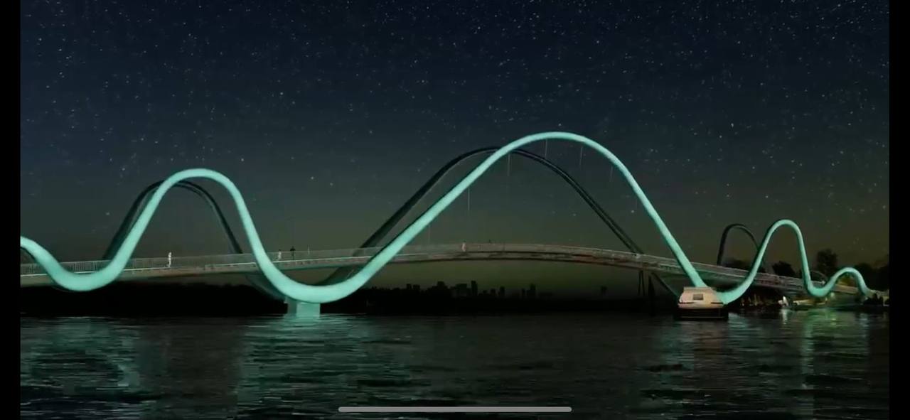 Пішохідний міст, який з'єднає Оболонську набережну з парком, продовжать будувати