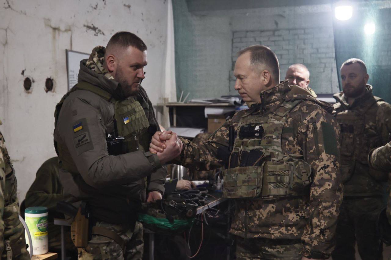 Сырский посетил Бахмут