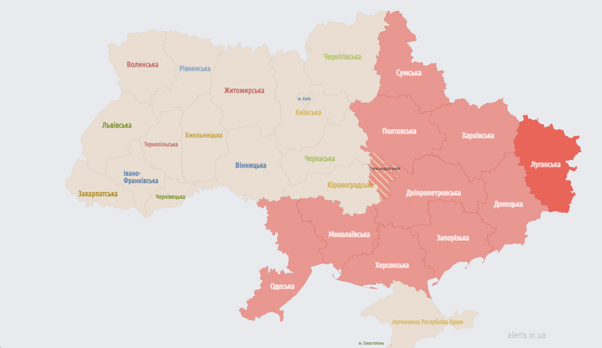 Карта тревог