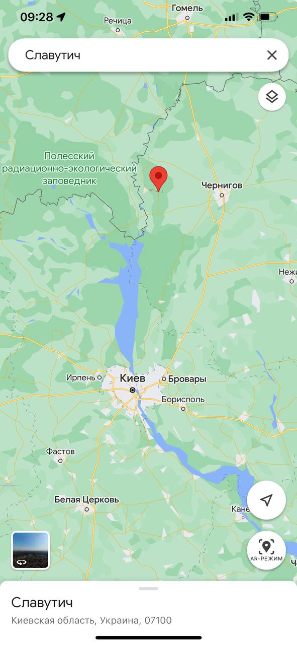 Славутич на карте