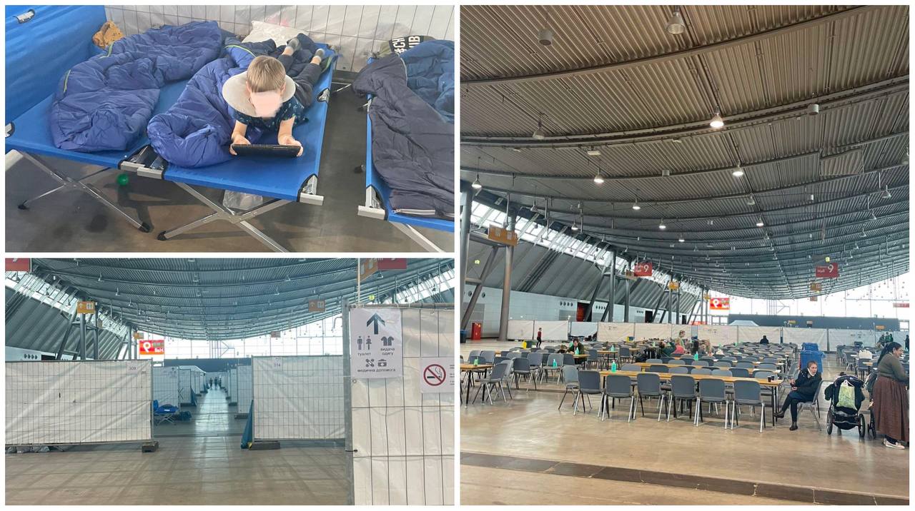 Первичный пункт приема украинцев в Штутгарте. Фото: Страна