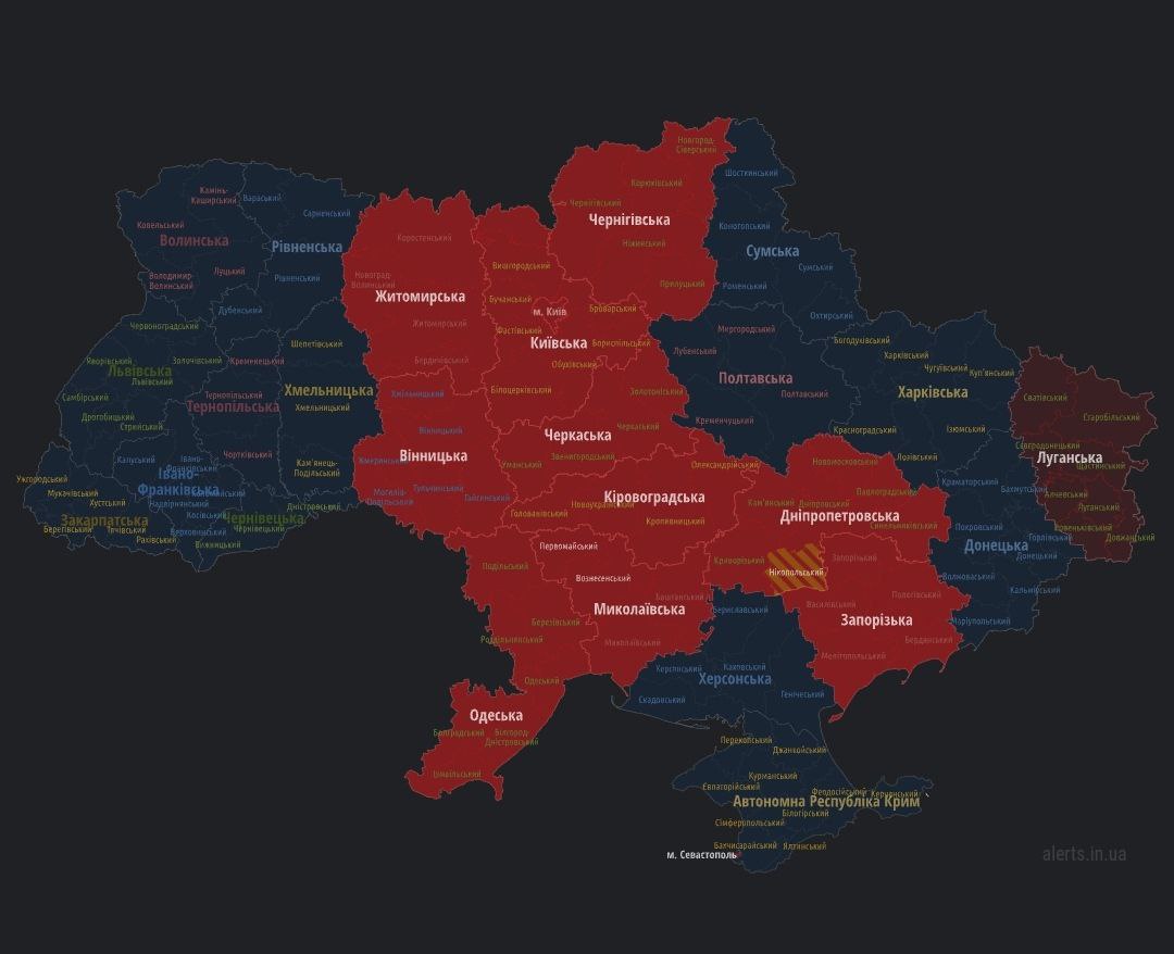 Карта воздушных тревог