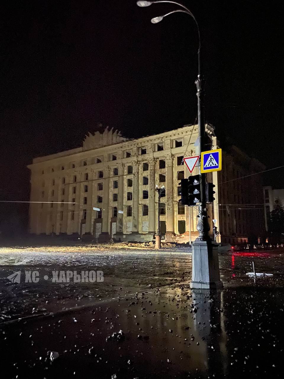 Последствия обстрела Харькова