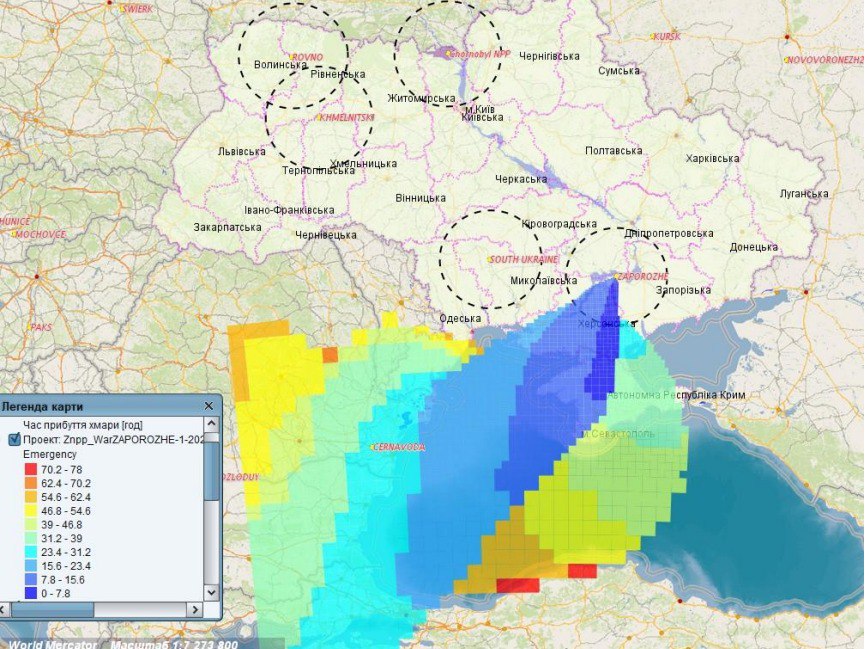Карта Укргидрометцентра 
