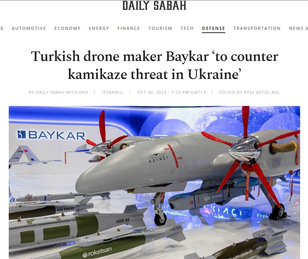 Скриншот с сайта Daily Sabah