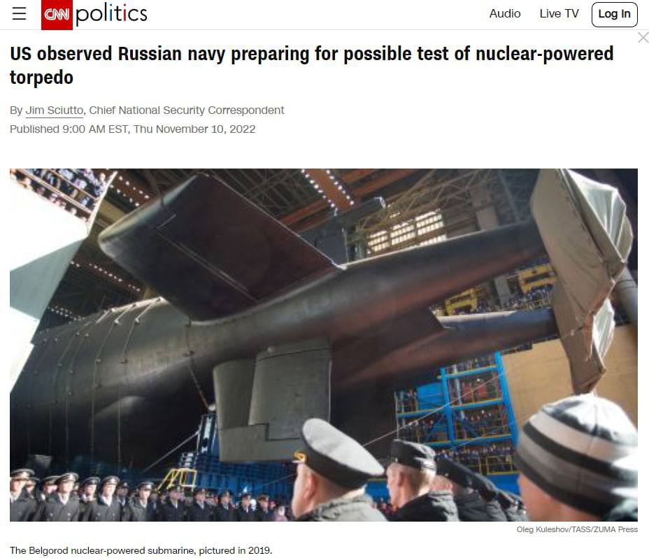 Россия готовится к испытанию "Посейдона"