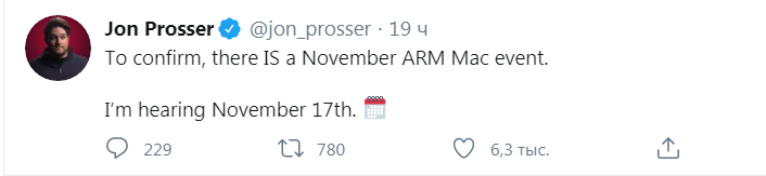 Скриншот 1 из Twitter Джона Проссера