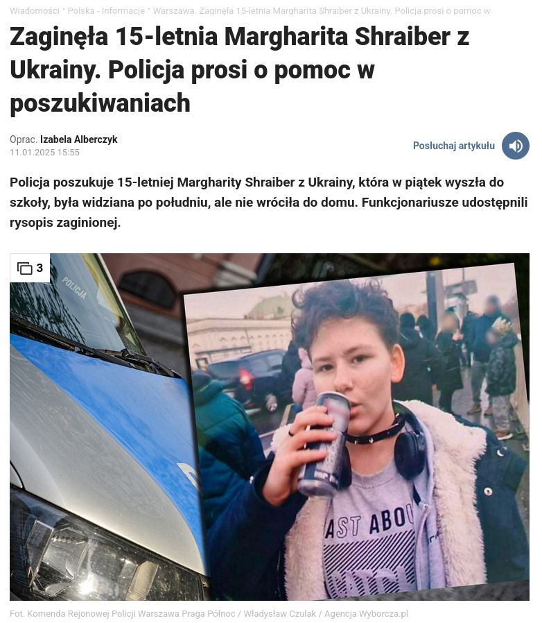 Снимок заголовка на wiadomosci.gazeta.pl