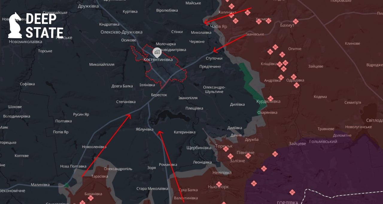 Карта боевых действий. Источник - Deep State
