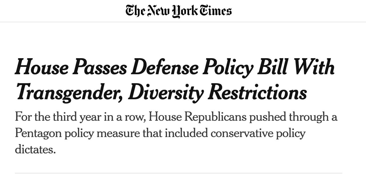 Снимок заголовка на nytimes.com