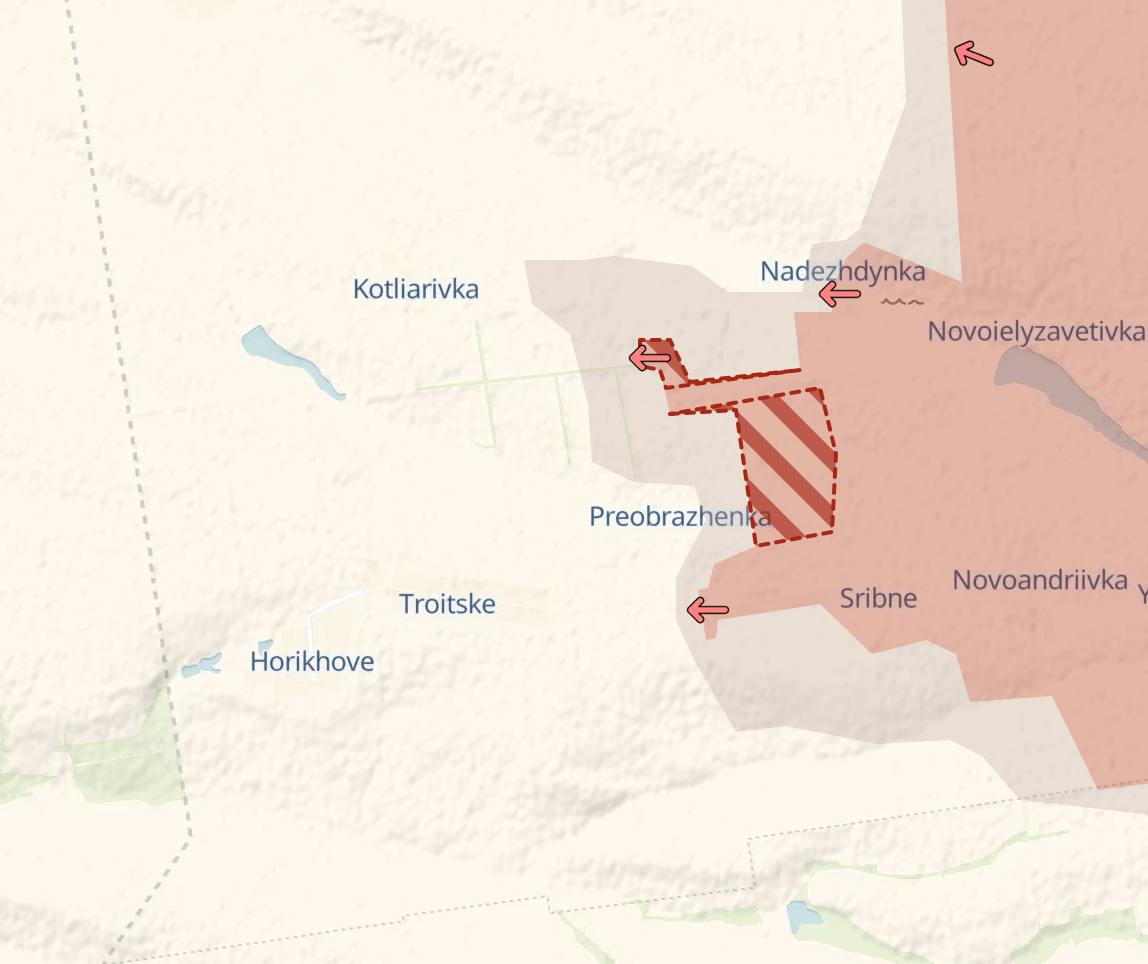 Карта бойових дій (2.1). Джерело - Телеграм