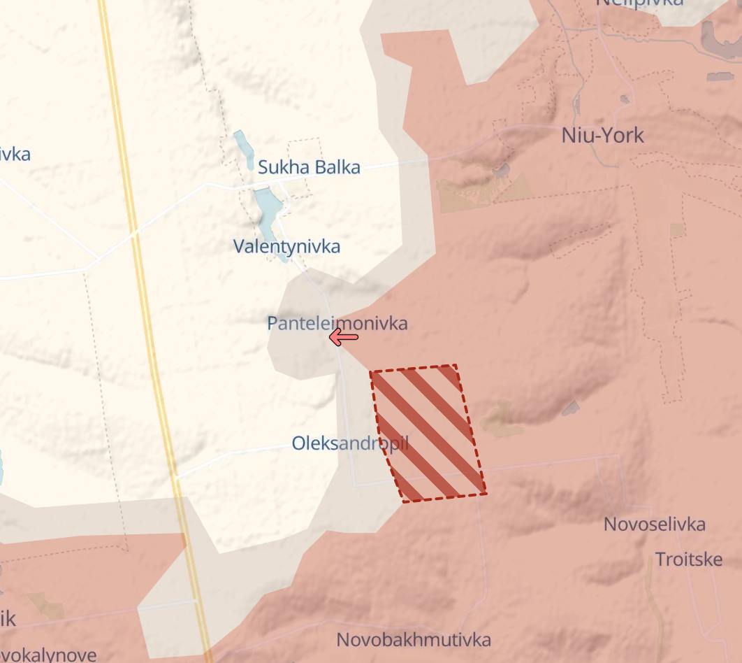 Карта бойових дій (2.2). Джерело - Телеграм