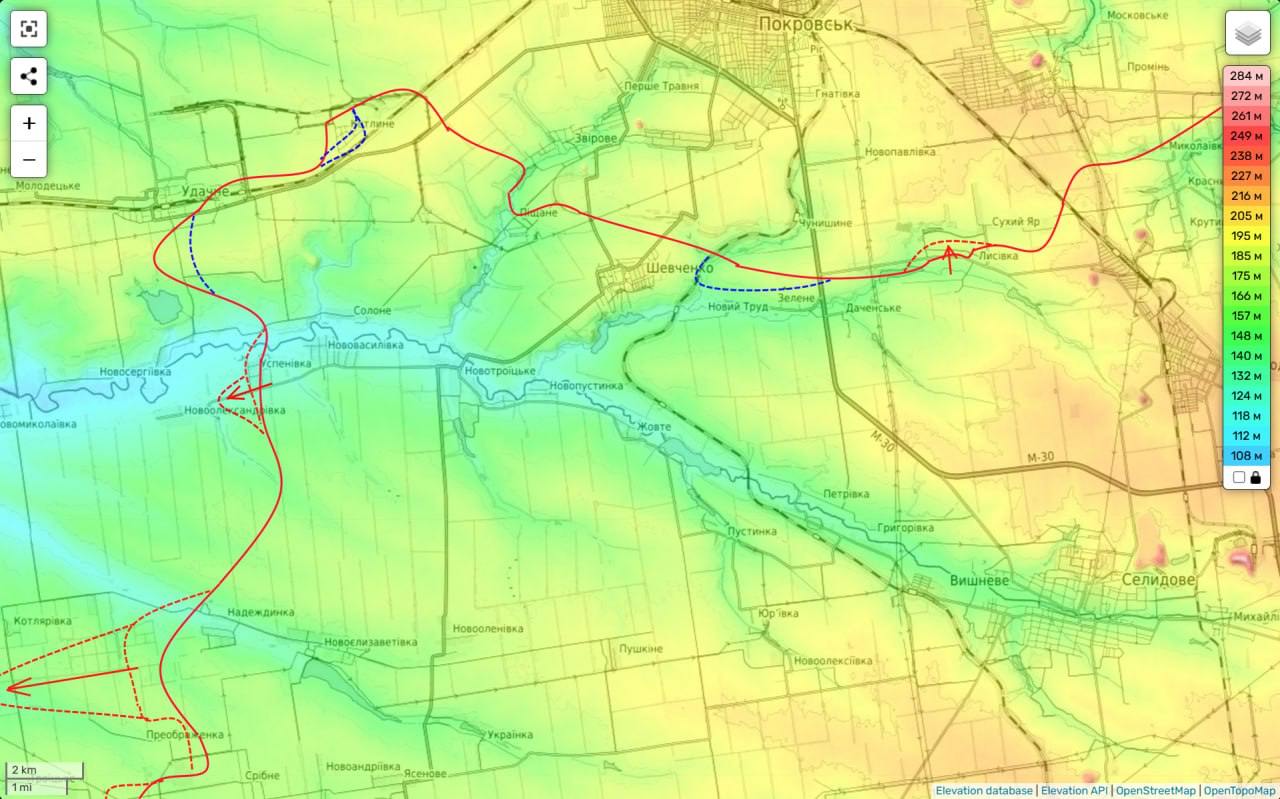 Карта бойових дій (2). Джерело - Телеграм