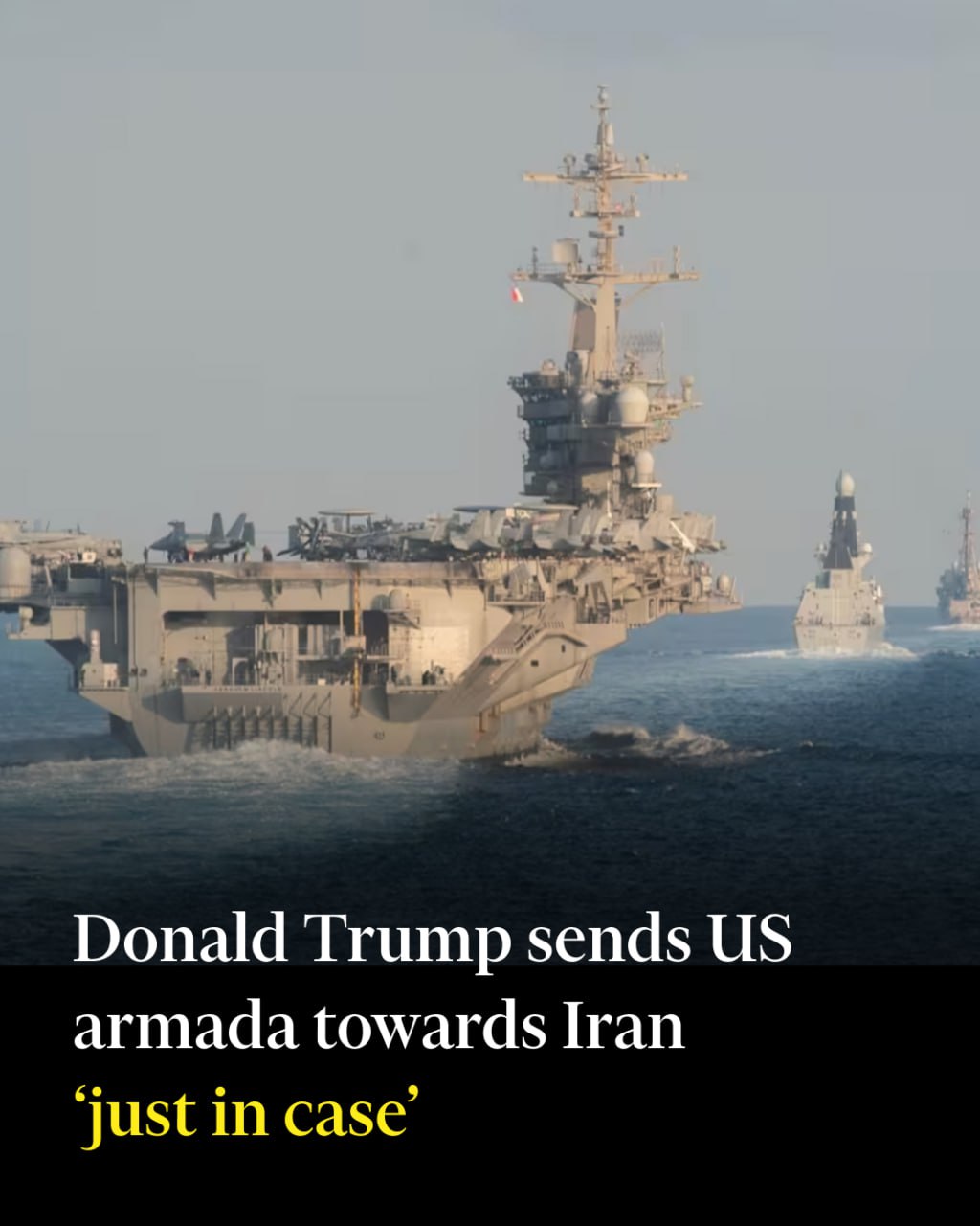 Знімок заголовка на ft.com - Трамп направив ударну групу ВМС США до Ірану